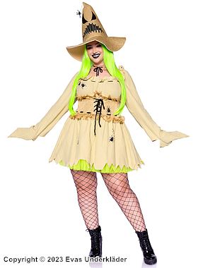 Oogie Boogie aus "Nightmare Before Christmas" (Frau), Kostüm-Kleid, Schnürung, Lumpen, Spinnenmuster, Plus Size